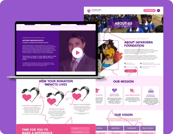 Jayarudra Foundation donation impact preview