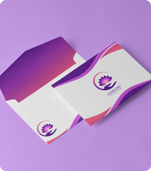 Jayarudra Foundation stationery mockup