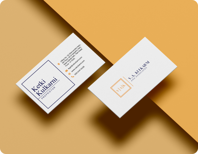 V.A. Kulkarni business cards preview